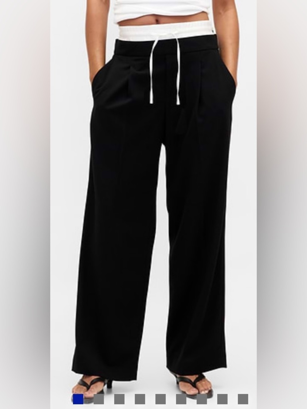 GAP Wide-Leg Drawstring Pants